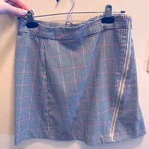 Red and Black Checkered Skirt